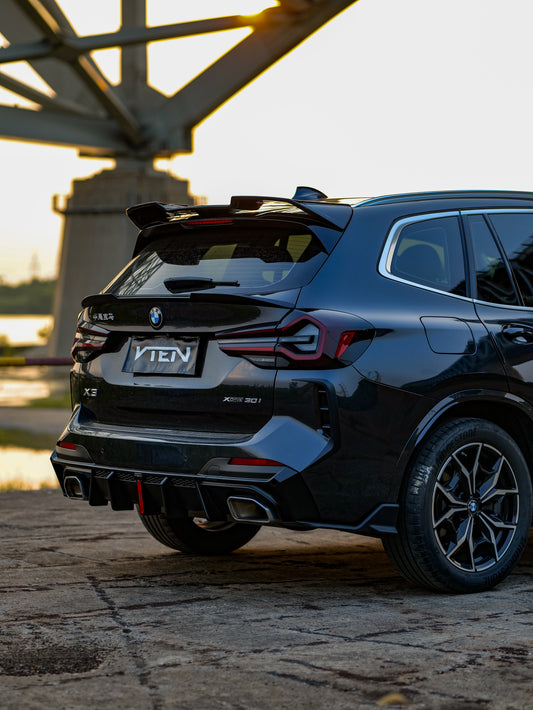 BMW X3 s/x Drive30 G01 LCI & IX3 BEV G08 LCI 2022-ON with Aftermarket Parts - Rear Diffuser & Corner Splitter PP / ABS from VTEN