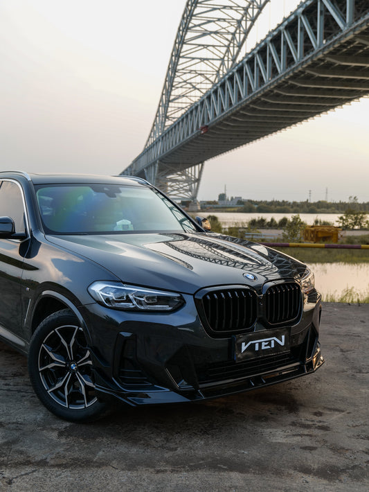 BMW X3 M40 s/x Drive30 G01 LCI & X4 M40 xDrive30 G02 LCI & IX3 BEV G08 LCI 2022-ON with Aftermarket Parts - Front Lip PP from VTEN