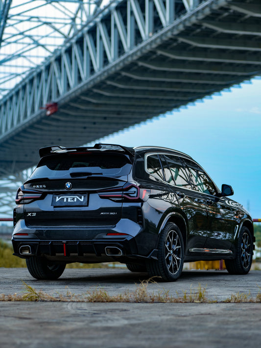 BMW X3 s/x Drive30 G01 LCI & IX3 BEV G08 LCI 2022-ON with Aftermarket Parts - Rear Diffuser & Corner Splitter PP / ABS from VTEN