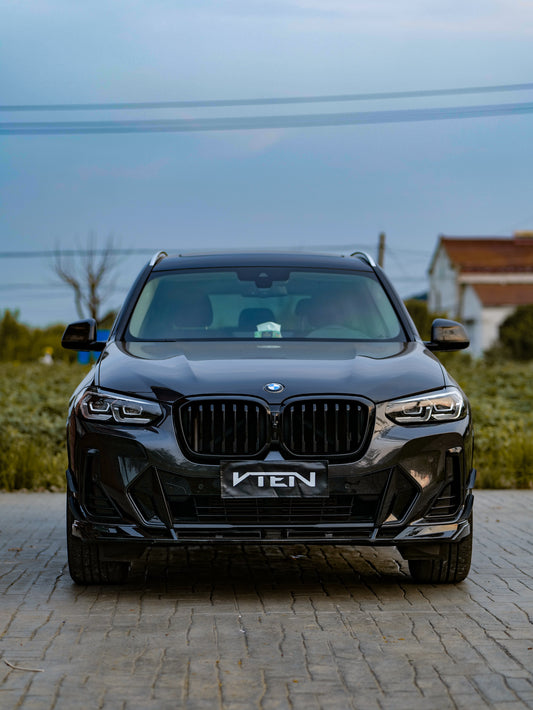 BMW X3 M40 s/x Drive30 G01 LCI & X4 M40 xDrive30 G02 LCI & IX3 BEV G08 LCI 2022-ON with Aftermarket Parts - Front Lip PP from VTEN