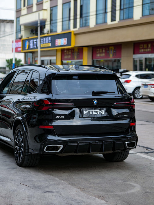 Upgrade Your BMW X5 G05 M50i X/S Drive 40i (with M-Package) (Fits Both Pre-LCI & LCI)2019-ON with VTEN's Aftermarket Parts - Rear Diffuser & Canards PP. A complete transformation of style and performance.