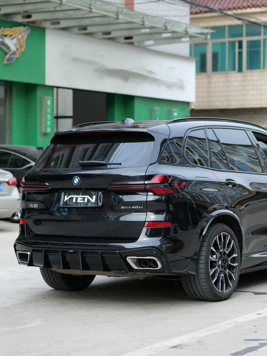 Upgrade Your BMW X5 G05 M50i X/S Drive 40i (with M-Package) (Fits Both Pre-LCI & LCI)2019-ON with VTEN's Aftermarket Parts - Rear Diffuser & Canards PP. A complete transformation of style and performance.