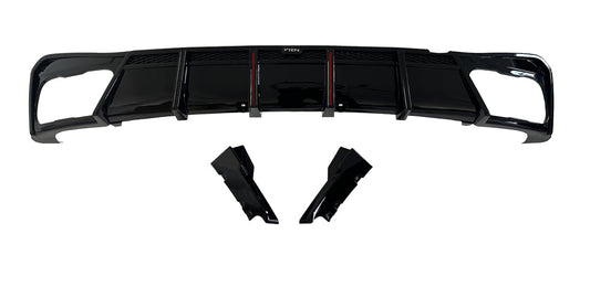 Upgrade Your BMW X5 G05 M50i X/S Drive 40i (with M-Package) (Fits Both Pre-LCI & LCI)2019-ON with VTEN's Aftermarket Parts - Rear Diffuser & Canards PP. A complete transformation of style and performance.