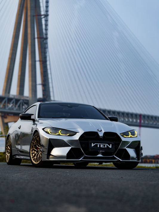 BMW M3 G80 G81 & M4 G82 G83 2021-ON with Aftermarket Parts - Front Canards Pre-preg Carbon Fiber from VTEN