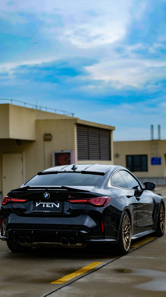 BMW 4 series 430i M440i G22 2020-ON & M4 / M4C / M4CS G82 2021-ON with Aftermarket Parts - Rear Lip Spoiler ABS from VTEN