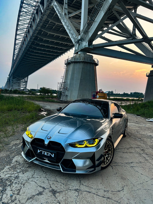 BMW M3 G80 G81 & M4 G82 G83 2021-ON with Aftermarket Parts - Front Canards Pre-preg Carbon Fiber from VTEN