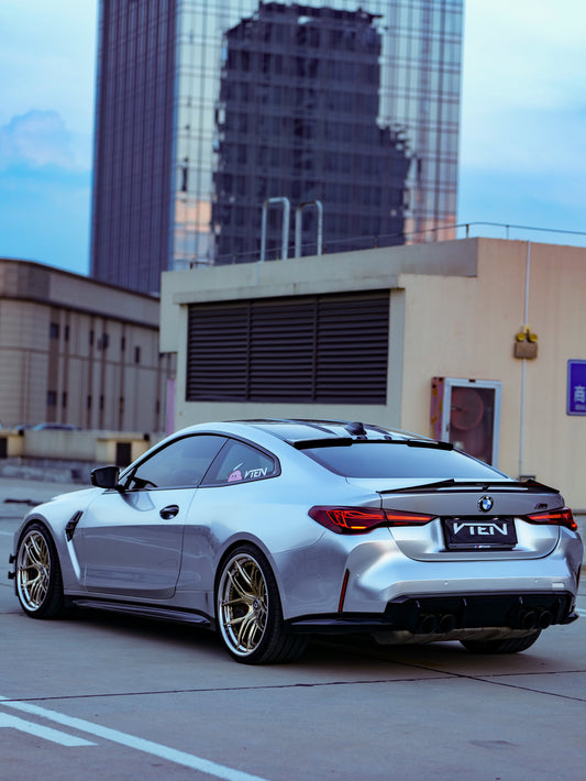 BMW 4 series 430i M440i G22 2020-ON & M4 / M4C / M4CS G82 2021-ON with Aftermarket Parts - Rear Lip Spoiler ABS from VTEN