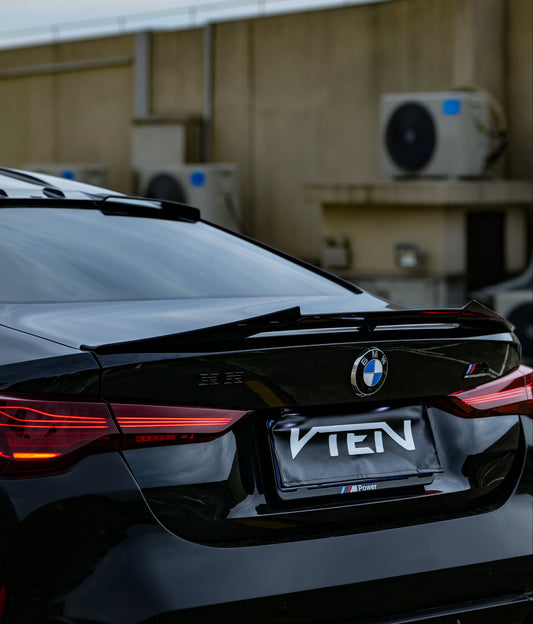 BMW 4 series 430i M440i G22 2020-ON & M4 / M4C / M4CS G82 2021-ON with Aftermarket Parts - Rear Lip Spoiler ABS from VTEN
