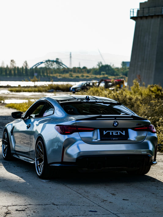 BMW 4 series 430i M440i G22 2020-ON & M4 / M4C / M4CS G82 2021-ON with Aftermarket Parts - Rear Lip Spoiler ABS from VTEN