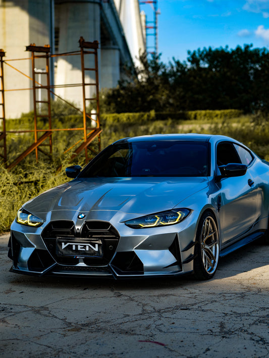 BMW M3 G80 G81 & M4 G82 G83 2021-ON with Aftermarket Parts - Front Lip Carbon Fiber from VTEN