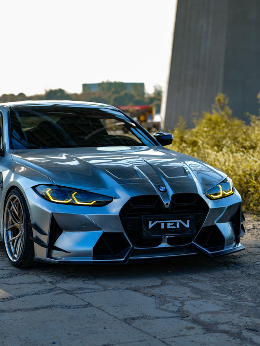 BMW M3 G80 G81 & M4 G82 G83 2021-ON with Aftermarket Parts - Front Bumper Pre-preg Carbon Fiber from VTEN
