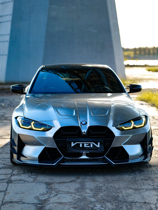 BMW M3 G80 G81 & M4 G82 G83 2021-ON with Aftermarket Parts - Front Bumper Pre-preg Carbon Fiber from VTEN