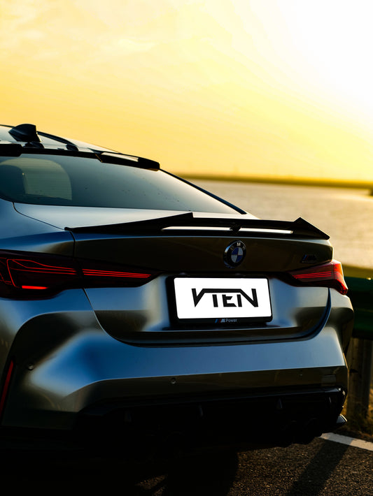 BMW 4 series 430i M440i G22 2020-ON & M4 / M4C / M4CS G82 2021-ON with Aftermarket Parts - Rear Roof Spoiler ABS from VTEN