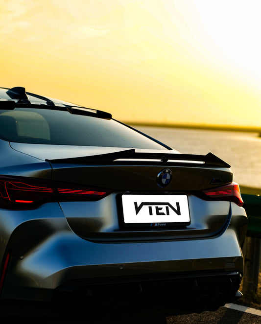 BMW 4 series 430i M440i G22 2020-ON & M4 / M4C / M4CS G82 2021-ON with Aftermarket Parts - Rear Lip Spoiler ABS from VTEN