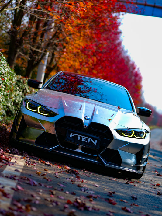 BMW M3 G80 G81 & M4 G82 G83 2021-ON with Aftermarket Parts - Front Lip Carbon Fiber from VTEN