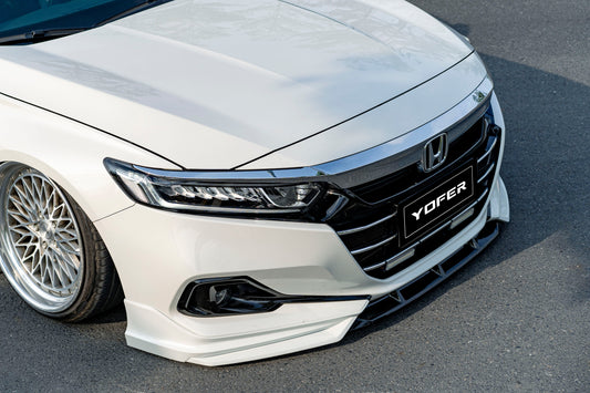 Honda Accord 10.5th Gen facelift 2021-2022 with Aftermarket Parts - Front Lip Splitter PP from Yofer USA