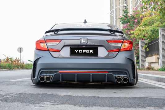 Honda Accord 10th 10.5th Gen 2018-2022 with Aftermarket Parts - Rear Bumper PP from Yofer USA