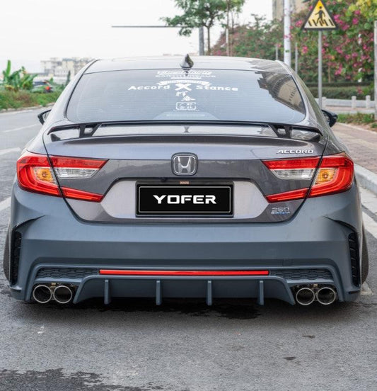 Honda Accord 10th 10.5th Gen 2018-2022 with Aftermarket Parts - Rear Bumper PP from Yofer USA