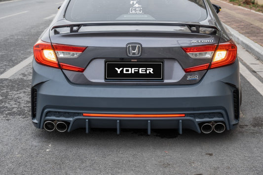 Honda Accord 10th 10.5th Gen 2018-2022 with Aftermarket Parts - Rear Bumper PP from Yofer USA