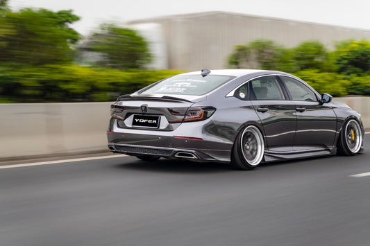 Honda Accord 10th 10.5th Gen 2018-2022 with Aftermarket Parts - V1 Style Rear Spoiler ABS from Yofer USA