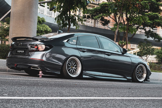 Honda Accord 10th 10.5th Gen 2018-2022 with Aftermarket Parts - V2 Style Rear Spoiler ABS from Yofer USA
