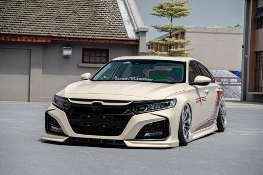 Honda Accord 10th Gen Pre-facelift 2018-2020 with Aftermarket Parts - Front Bumper PP from Yofer USA