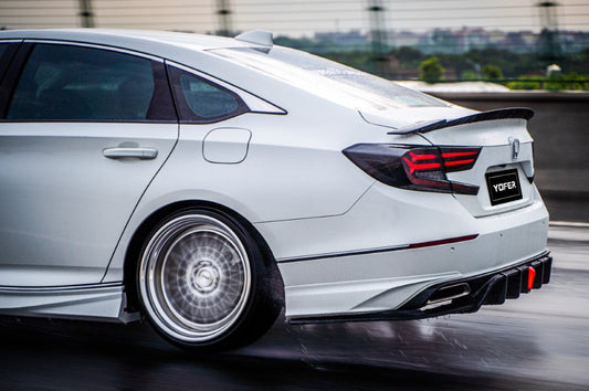 Honda Accord 10th 10.5th Gen 2018-2022 with Aftermarket Parts - V3 Style Rear Spoiler ABS from Yofer USA