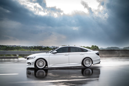 Honda Accord 10th 10.5th Gen 2018-2022 with Aftermarket Parts - V2 Style Rear Diffuser & Rear Canards PP from Yofer USA