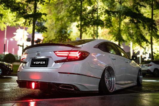 Honda Accord 10th 10.5th Gen 2018-2022 with Aftermarket Parts - V3 Style Rear Spoiler ABS from Yofer USA
