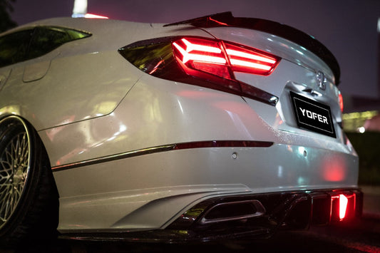 Honda Accord 10th 10.5th Gen 2018-2022 with Aftermarket Parts - V3 Style Rear Spoiler ABS from Yofer USA