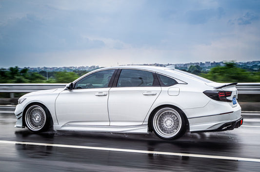 Honda Accord 10th 10.5th Gen 2018-2022 with Aftermarket Parts - V2 Style Rear Diffuser & Rear Canards PP from Yofer USA