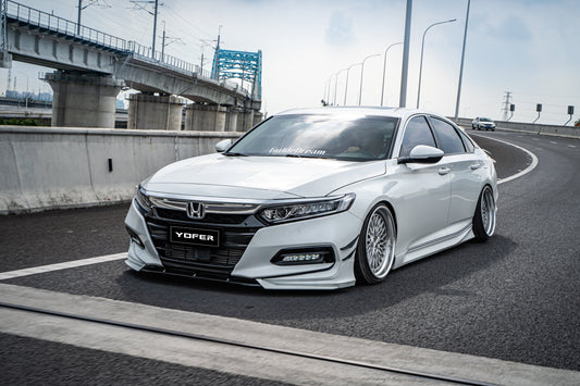 Honda Accord 10th 10.5th Gen 2018-2022 with Aftermarket Parts - Front Bumper Canards ABS from Yofer USA