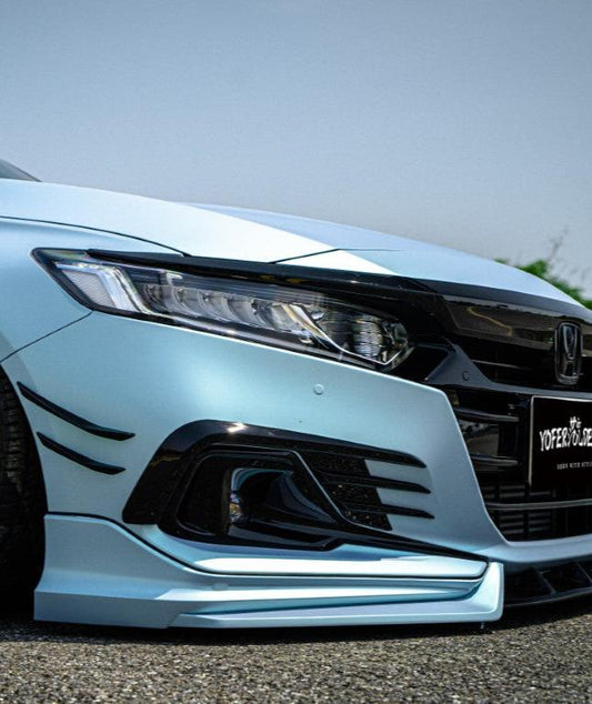Honda Accord 10th 10.5th Gen 2018-2022 with Aftermarket Parts - Front Bumper Canards ABS from Yofer USA