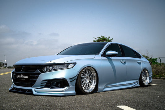 Honda Accord 10th 10.5th Gen 2018-2022 with Aftermarket Parts - Front Bumper Canards ABS from Yofer USA