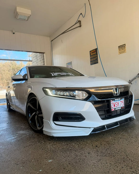Honda Accord 10th Gen Pre-facelift 2018-2020 with Aftermarket Parts - Front Lip PP from Yofer USA