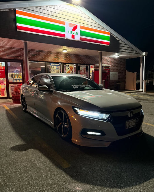 Honda Accord 10th Gen Pre-facelift 2018-2020 with Aftermarket Parts - Front Lip PP from Yofer USA