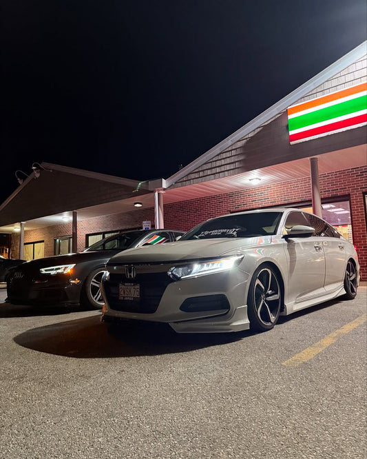 Honda Accord 10th Gen Pre-facelift 2018-2020 with Aftermarket Parts - Front Lip PP from Yofer USA