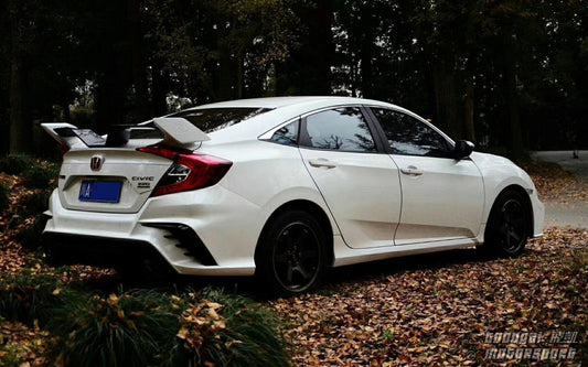 Honda Civic 10th Gen FC1 FC2 FC5 FC6 2016-2021 with Aftermarket Parts - Rear Spoiler ABS from Yofer USA