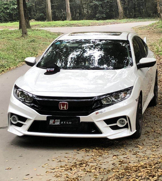 Honda Civic 10th Gen FC1 FC2 FC5 FC6 2016-2021 FC3 FC4 2017-2021 & Civic 10th Gen FK7 2017-2021 with Aftermarket Parts - Front Bumper PP from Yofer USA