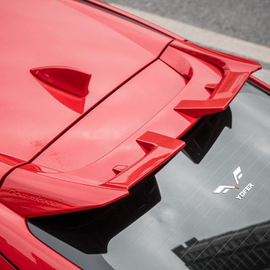 Honda Civic 10th Gen FK7 2017-2021 with Aftermarket Parts - Rear Roof Spoiler ABS from Yofer USA