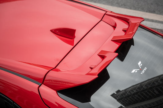 Honda Civic 10th Gen FK7 2017-2021 with Aftermarket Parts - Rear Roof Spoiler ABS from Yofer USA