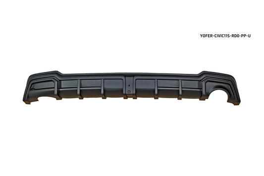 Honda Civic 11th Gen FE1 FE2 FE4 2022-ON with Aftermarket Parts - Rear Diffuser & Canards PP from Yofer USA