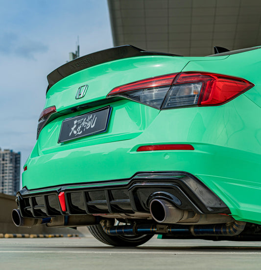 Honda Civic 11th Gen FE1 FE2 FE4 2022-ON with Aftermarket Parts - V1 Style Rear Spoiler ABS from Yofer USA