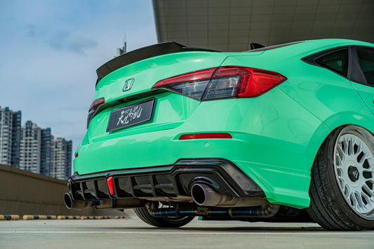 Honda Civic 11th Gen FE1 FE2 FE4 2022-ON with Aftermarket Parts - Rear Diffuser & Canards PP from Yofer USA
