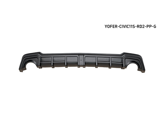Honda Civic 11th Gen FE1 FE2 FE4 2022-ON with Aftermarket Parts - Rear Diffuser & Canards PP from Yofer USA