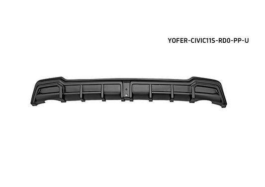 Honda Civic 11th Gen FE1 FE2 FE4 2022-ON with Aftermarket Parts - Rear Diffuser & Canards PP from Yofer USA