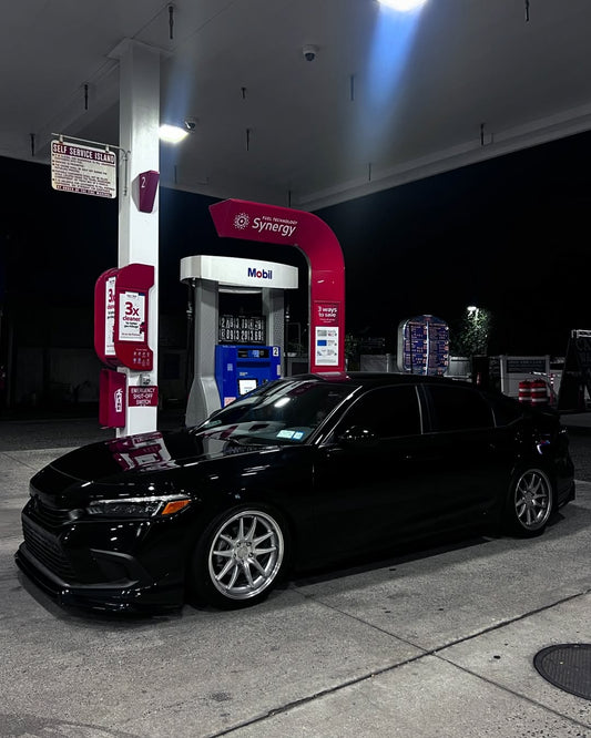 Honda Civic 11th Gen FE1 FE2 FE4 2022 2023 2024 & Civic 11th Gen FL1 FL2 FL4 2022 2023 2024 with Aftermarket Parts - V1 Front Lip Splitter PP from Yofer USA