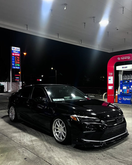 Honda Civic 11th Gen FE1 FE2 FE4 2022 2023 2024 & Civic 11th Gen FL1 FL2 FL4 2022 2023 2024 with Aftermarket Parts - V1 Front Lip Splitter PP from Yofer USA