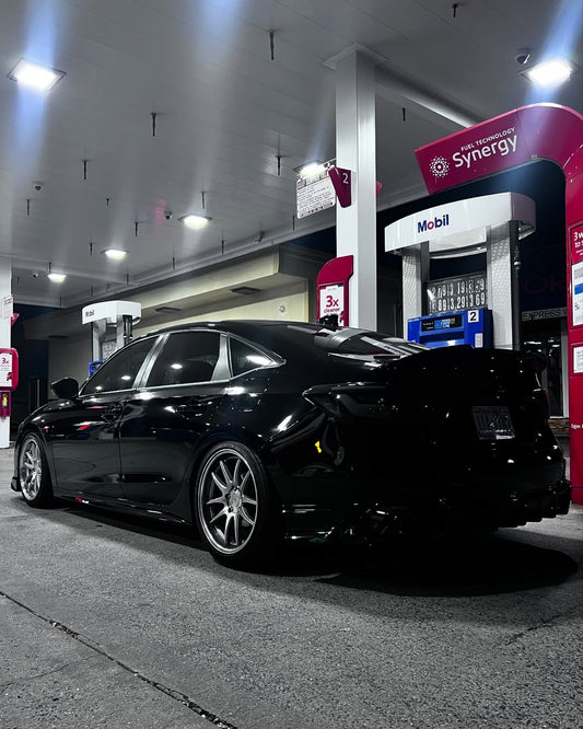 Honda Civic 11th Gen FE1 FE2 FE4 2022 2023 2024 with Aftermarket Parts - Rear Diffuser & Canards PP from Yofer USA