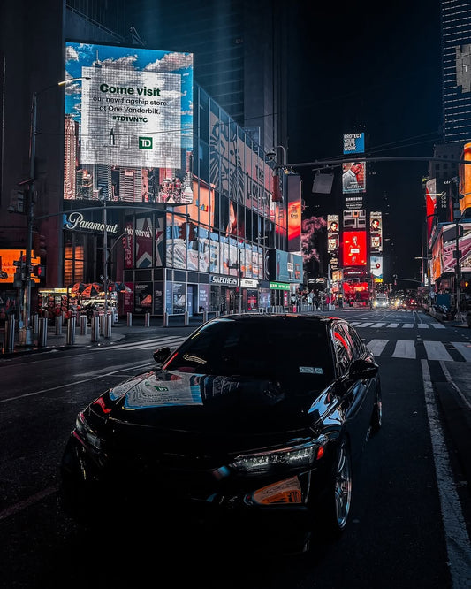 Honda Civic 11th Gen FE1 FE2 FE4 2022 2023 2024 & Civic 11th Gen FL1 FL2 FL4 2022 2023 2024 with Aftermarket Parts - V1 Front Lip Splitter PP from Yofer USA